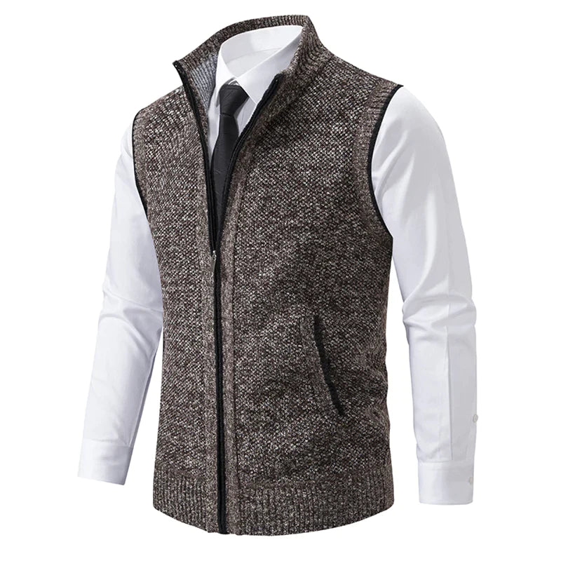 Truien Heren | Klassieke Gebreide Sweater met Rits | Zachte Stof