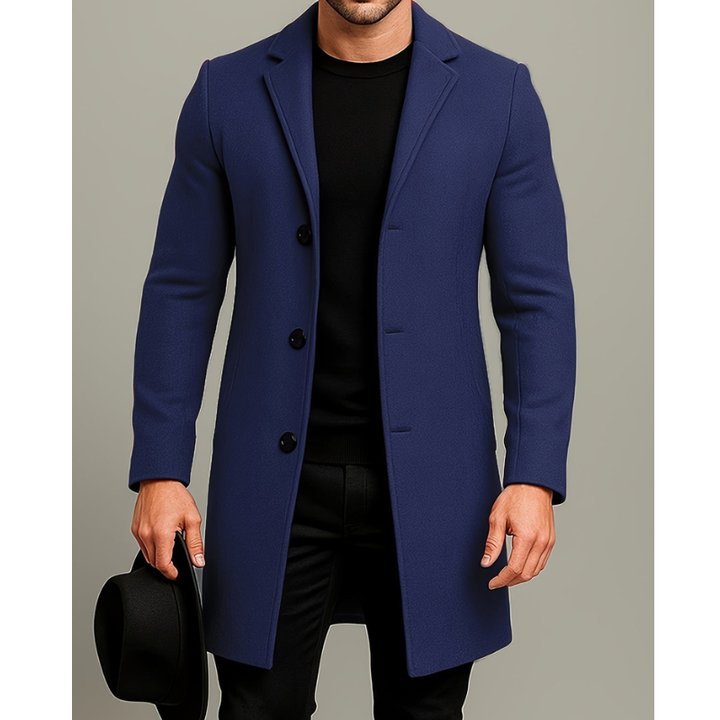 Winterjas Heren | Lange Jas met Knopen | Winddicht & Stijlvol Design