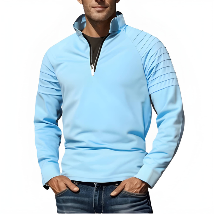 Truien Heren | Half Zip Trui | Geribbeld Design met Zipper