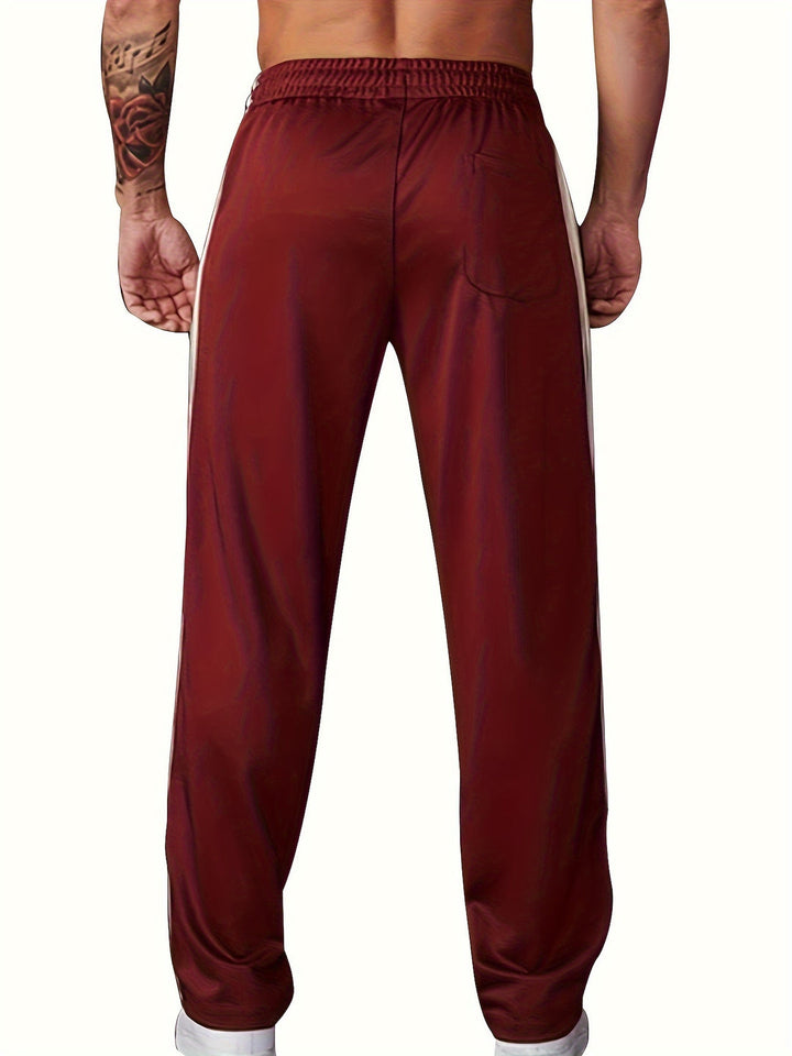 Heren Sportbroek | Gebreid & Lichtgewicht | Losse Fit met Zijstreep | Casual & Training
