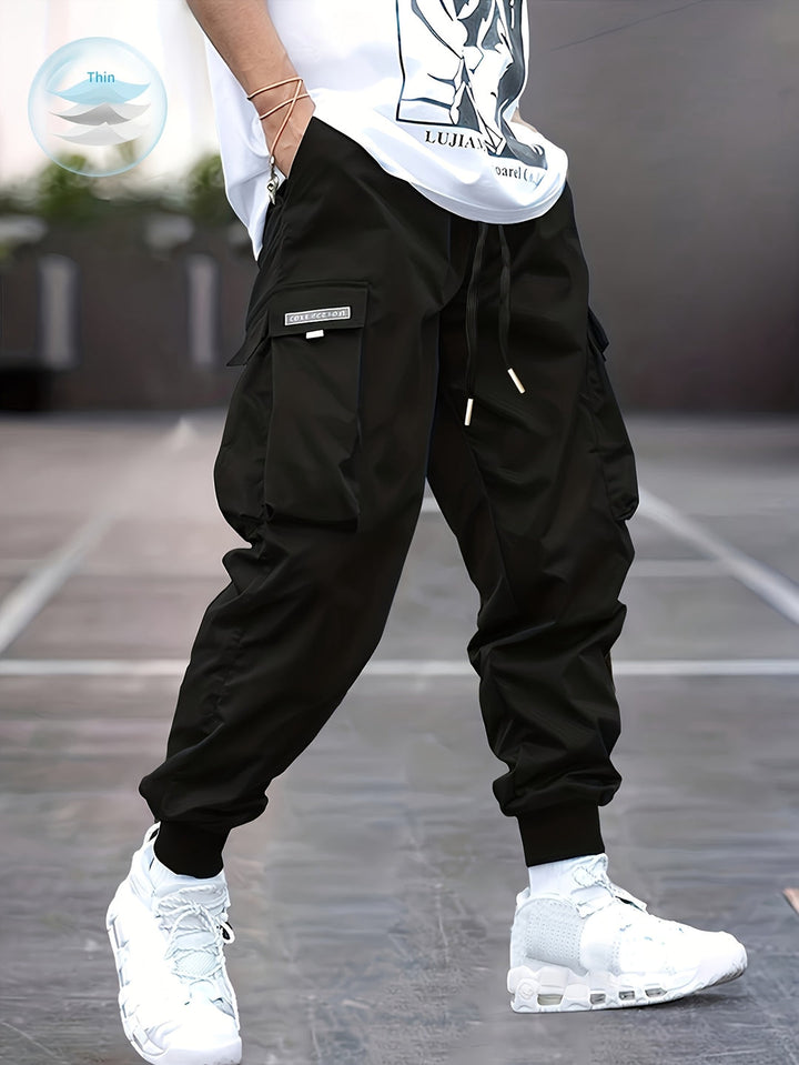 Heren Cargo Broek | Trekkoord Tailleband & Meerdere Zakken | Lente & Herfst