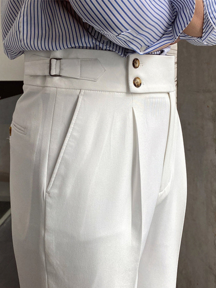 Heren Pantalon | Hoge Taille | Gurkha Model | Elegant & Zakelijk