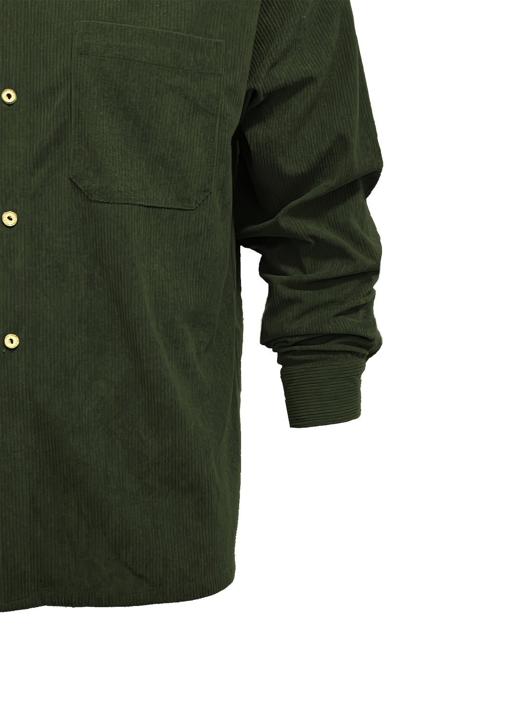 Klassiek en Relaxed Corduroy Overhemd voor Heren met Knoopsluiting en Borstzak | Kees