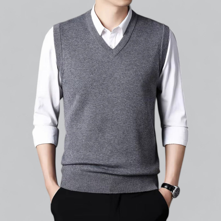 Vest Heren | Gebreide Bodywarmer | V-Hals & Klassiek Comfort