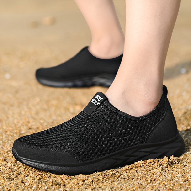 Heren Slip-on Sneakers | Ademend Mesh | Comfortabele Wandelschoenen | Lichtgewicht Sportschoen