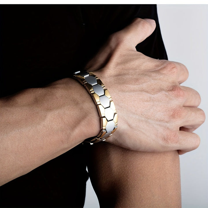 Heren Armband | Titanium Staal | Waterdicht & Verstelbaar | Stijlvol Design