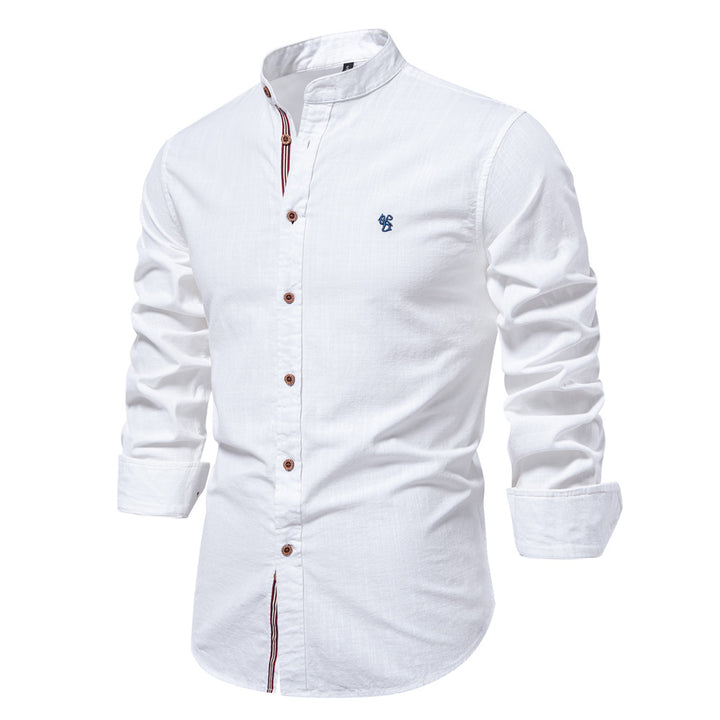 Heren Overhemd | 100% Katoen-Linnen | Casual & Ademend | Lange Mouwen & Reverskraag