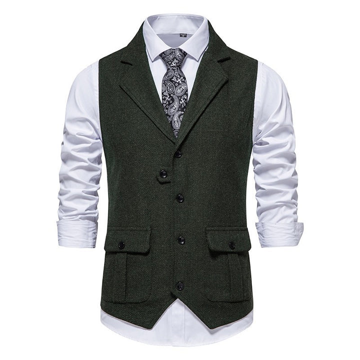 Vest Heren | Elegant & Vintage | Formal Werkkleding | Geweven Stof
