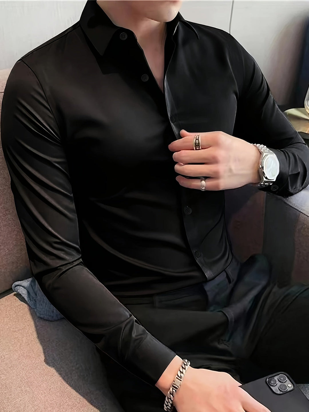 Heren Overhemd | Stijlvolle Kraag | Formeel & Casual