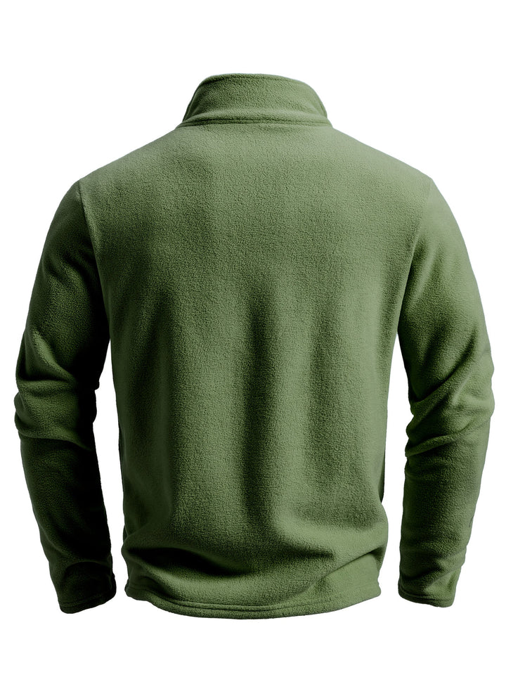 Heren Jas | Warme Lange Mouw | Standkraag & Effen Design | Herfst