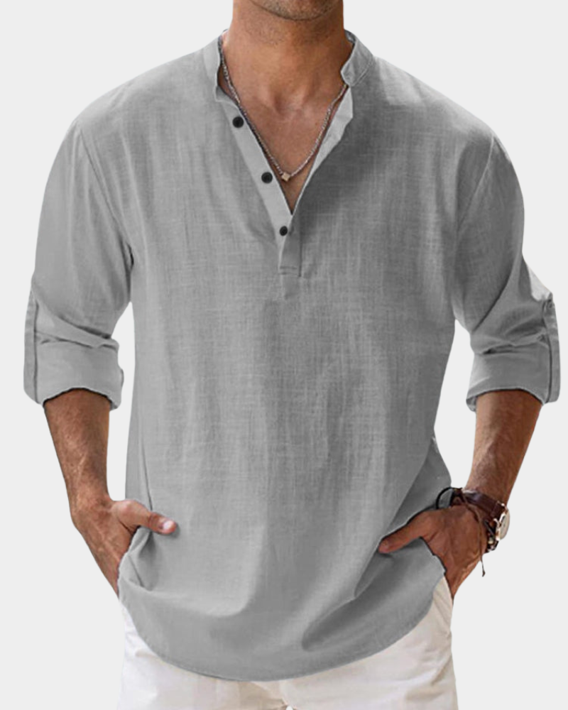 Heren Shirt | Straight | Lange Mouw | Zomer