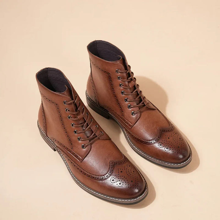 Heren | Laarzen | Italiaans Design | Hoog Model & Vetersluiting
