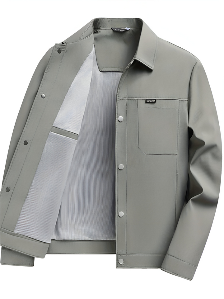 Heren Casual Jas | Duurzaam & Stijlvol | Knoopsluiting & Meerdere Zakken | Lente & Herfst