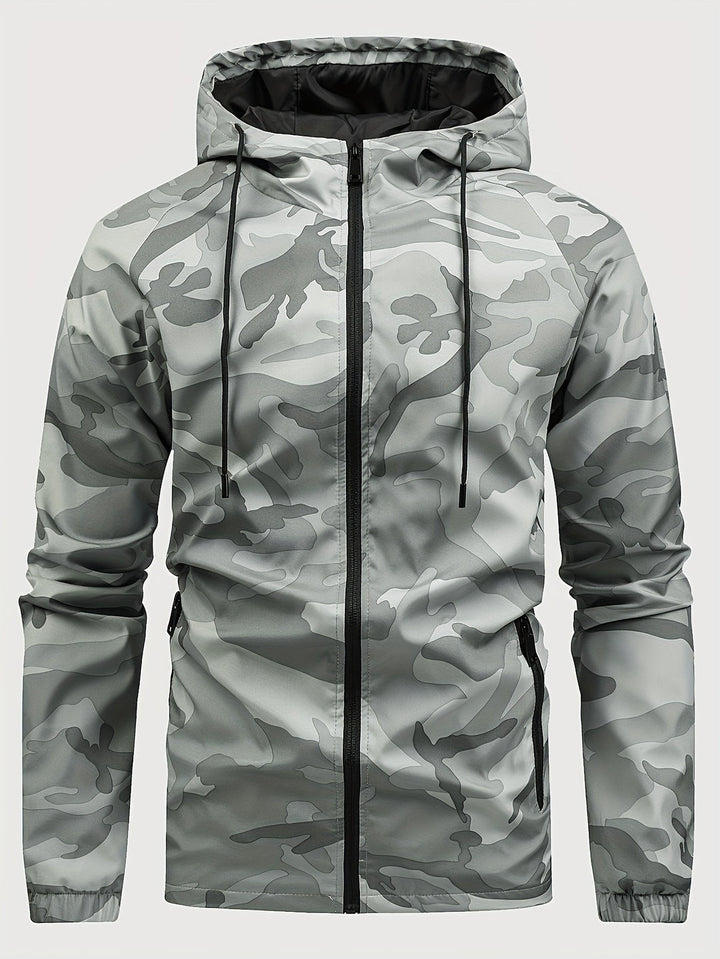 Heren Windjack | Camouflageprint & Capuchon | Duurzaam & Functioneel