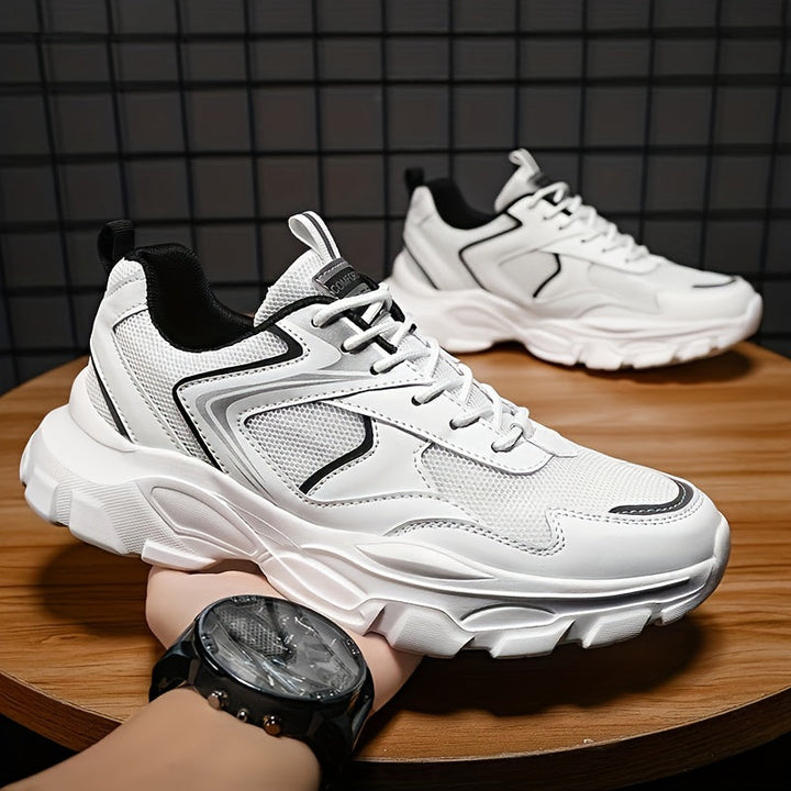 Heren Sportsneakers | Preppy Stijl & Ademend Mesh | Comfortabel & Casual | EVA Zool