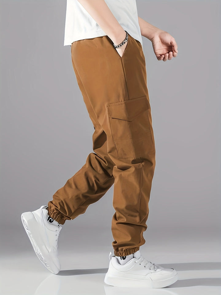 Heren Cargo Broek | Baggy & Comfortabel | Elastische Taille & Multi-Zakken | Streetwear