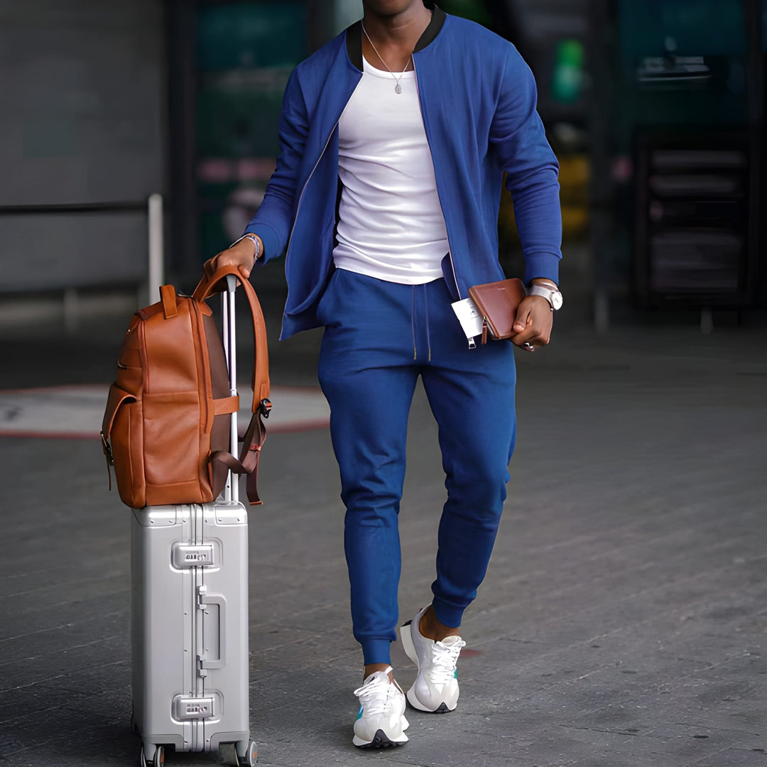 Casual Tweedelige Reizen Set voor Mannen met Veelzijdig Ontwerp en Moeiteloze Stijl | Oscar
