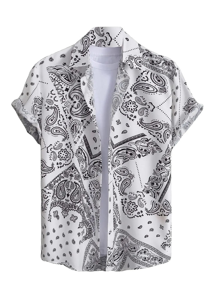 Heren Shirt | Korte Mouw | Bloemenprint | Zomer