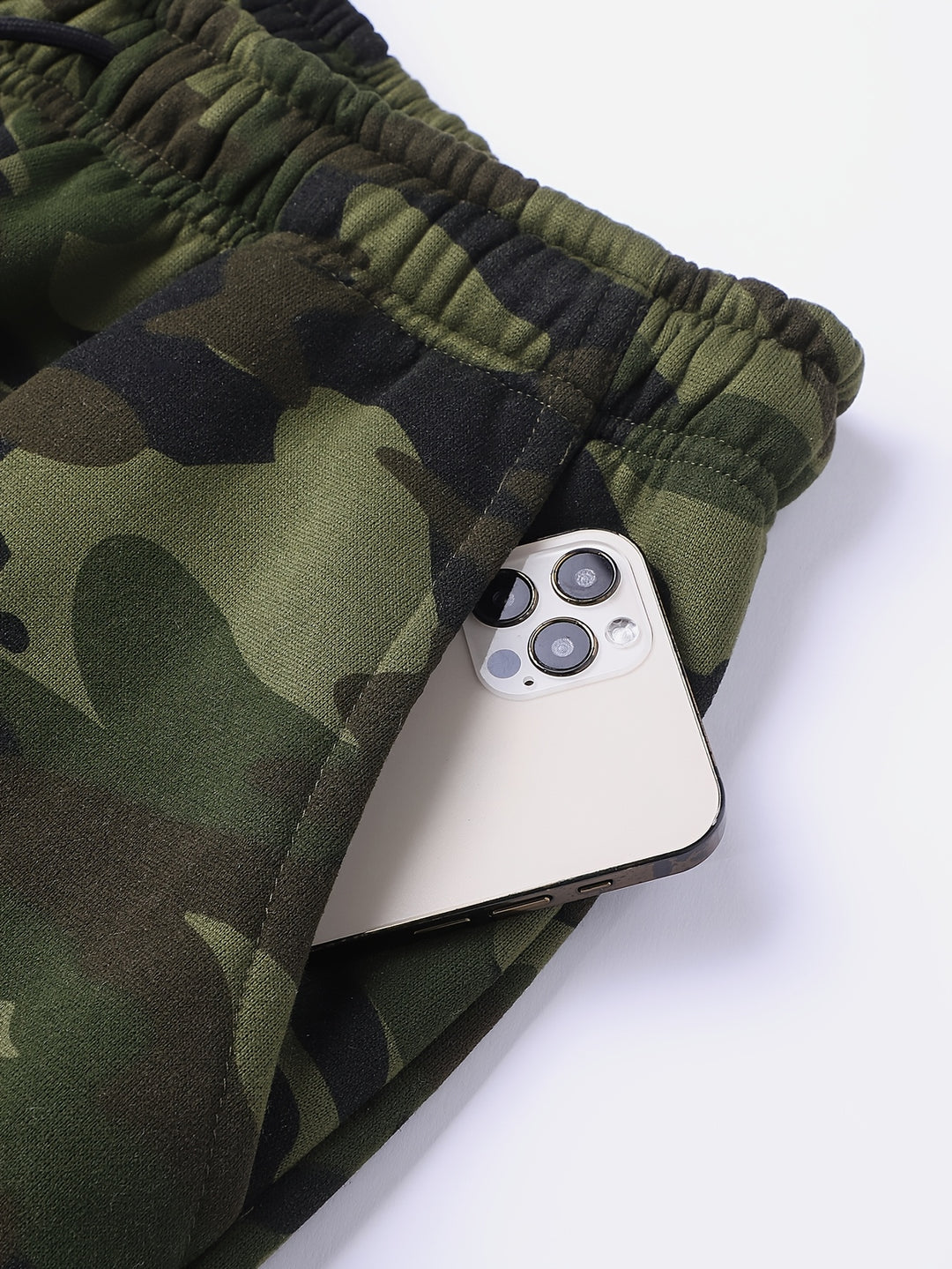 Heren Camouflage Hoodie en Sportpak | Gebreid Polyester | Lange Mouwen | Trekkoord Tailleband