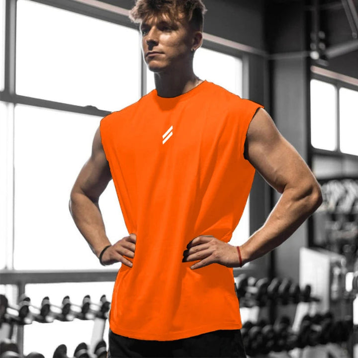 Heren Sport top | Mouwloze Top | Ronde Hals | Sportief