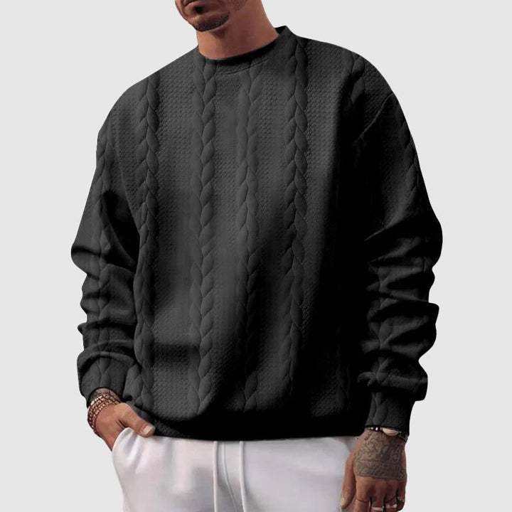 Casual jacquard gebreide trui voor comfort en moderne uitstraling | Roel