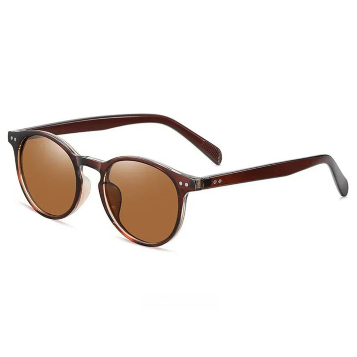 Heren Zonnebril | Retro Rond Model | Gepolariseerd & UV400 | Kleine Vintage Look