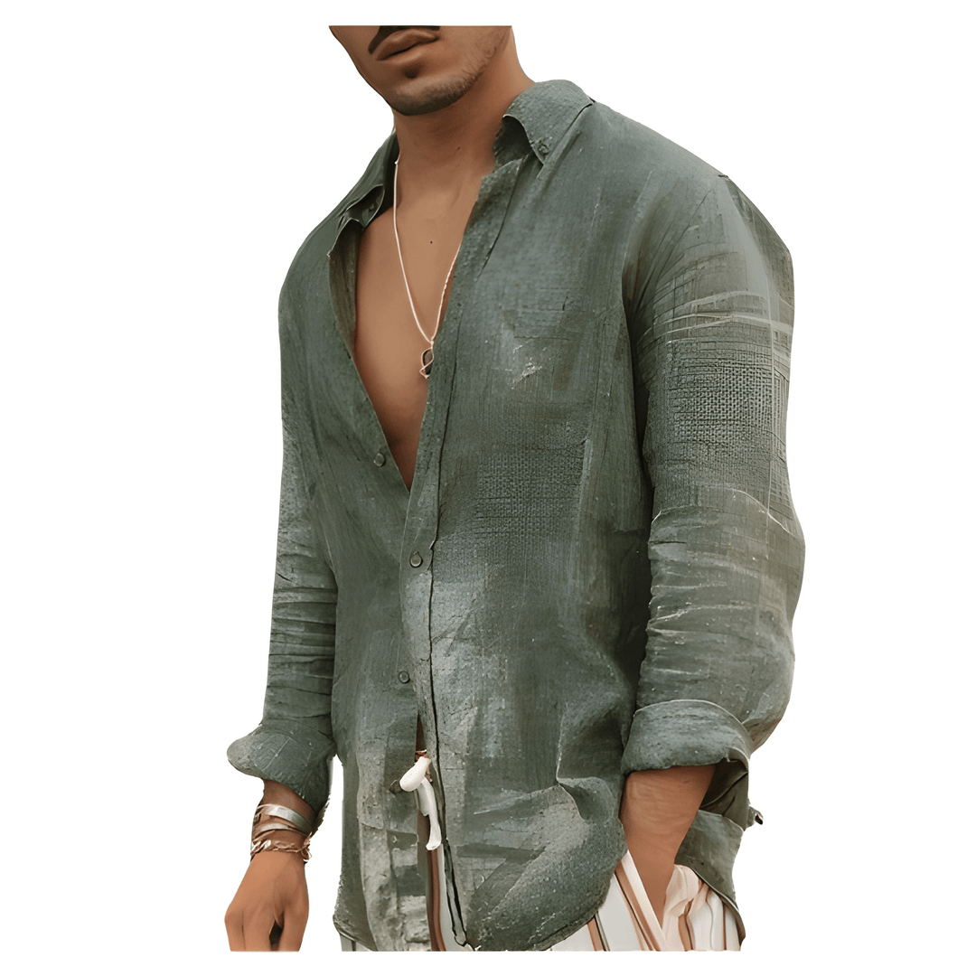 Overhemd Heren | Luchtig & Lange Mouw |  Casual Kleding