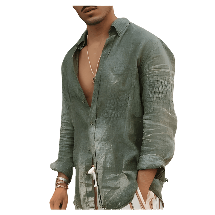 Overhemd Heren | Luchtig & Lange Mouw |  Casual Kleding