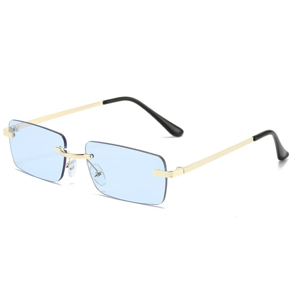 Heren Zonnebril | Stijlvol Randloos Design | Metalen Frame | Casual & Lichtgewicht