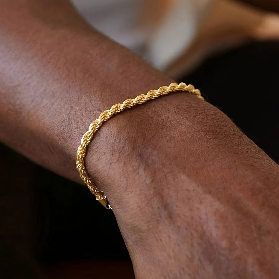Heren Armband | Gevlochten Roestvrij Staal | Non-Magnetisch & Stoer