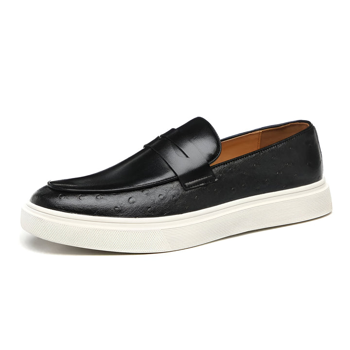 Herenschoenen | Leren Instappers | Comfortabele Dikke Zool | Casual & Netjes