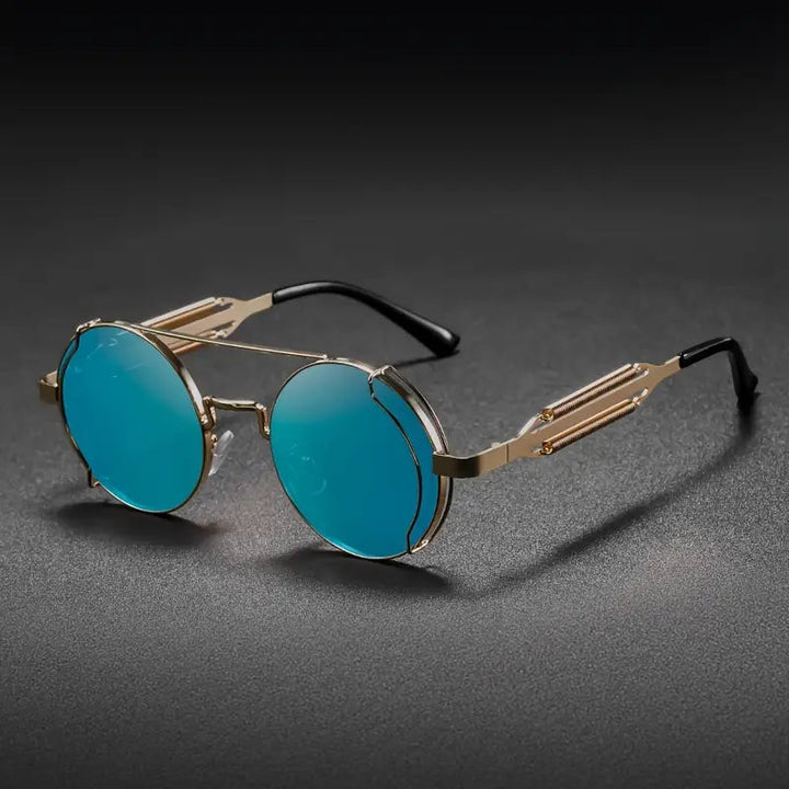 Heren Zonnebril | Steampunk Design | Gepolariseerde Lenzen | Metalen Frame & UV-Bescherming