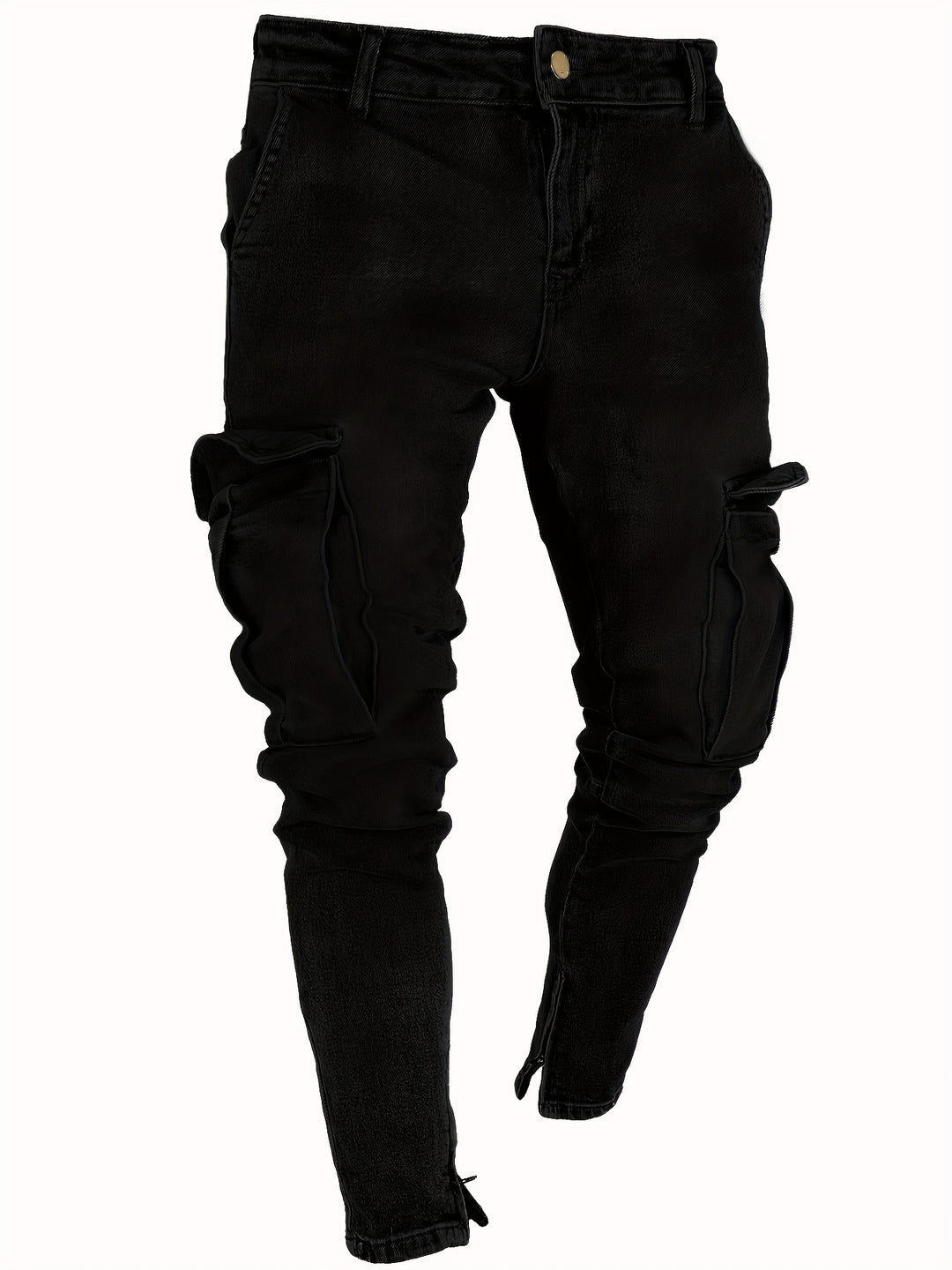 Trendy Cargo Broek Voor Heren | Veel Zakken & Ritssluiting | Stretch Denim & Normale Pasvorm