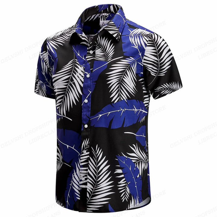 Heren Shirt | Tropische Bladprint | Zomerstijl | Zomer