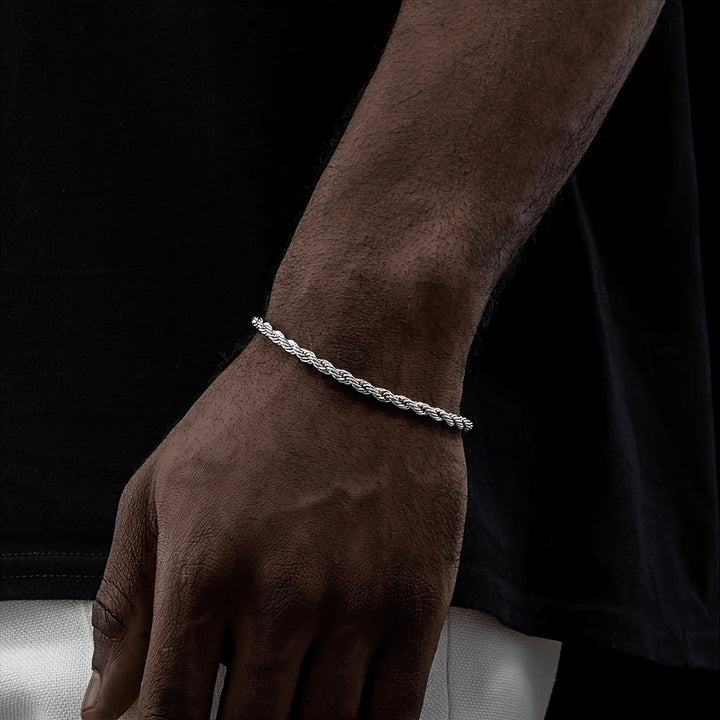 Heren Armband | Gevlochten Roestvrij Staal | Non-Magnetisch & Stoer