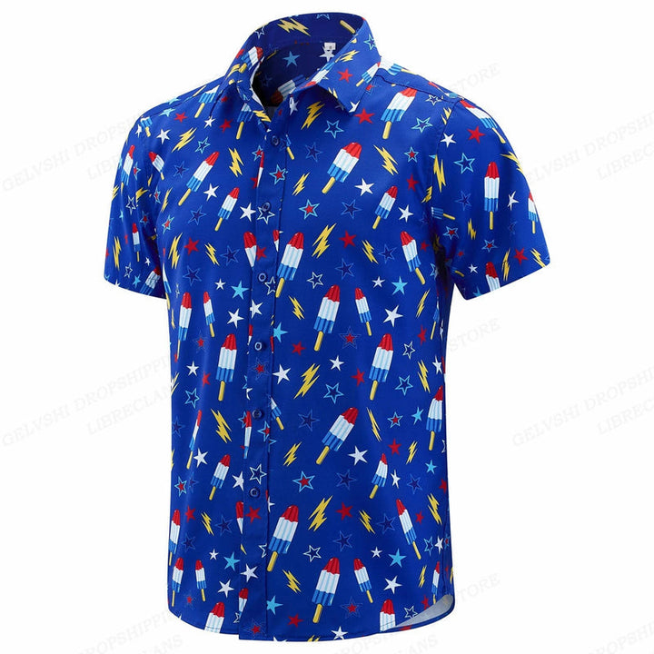 Heren Shirt | Tropische Bladprint | Zomerstijl | Zomer
