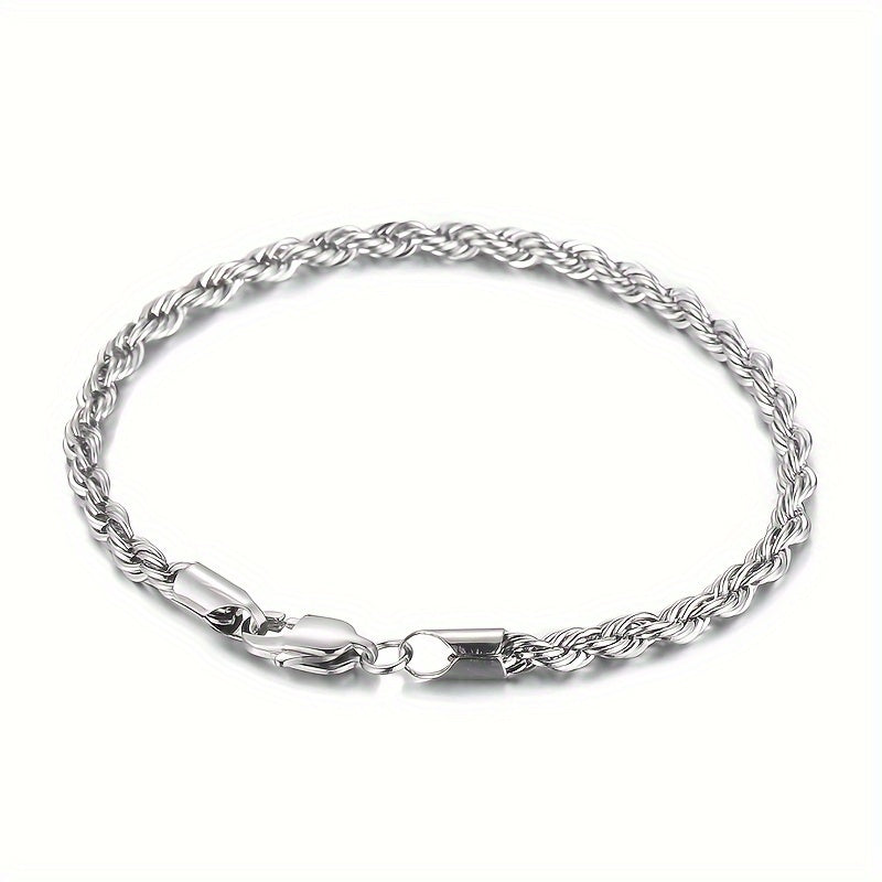 Heren Armband | Gevlochten Roestvrij Staal | Non-Magnetisch & Stoer