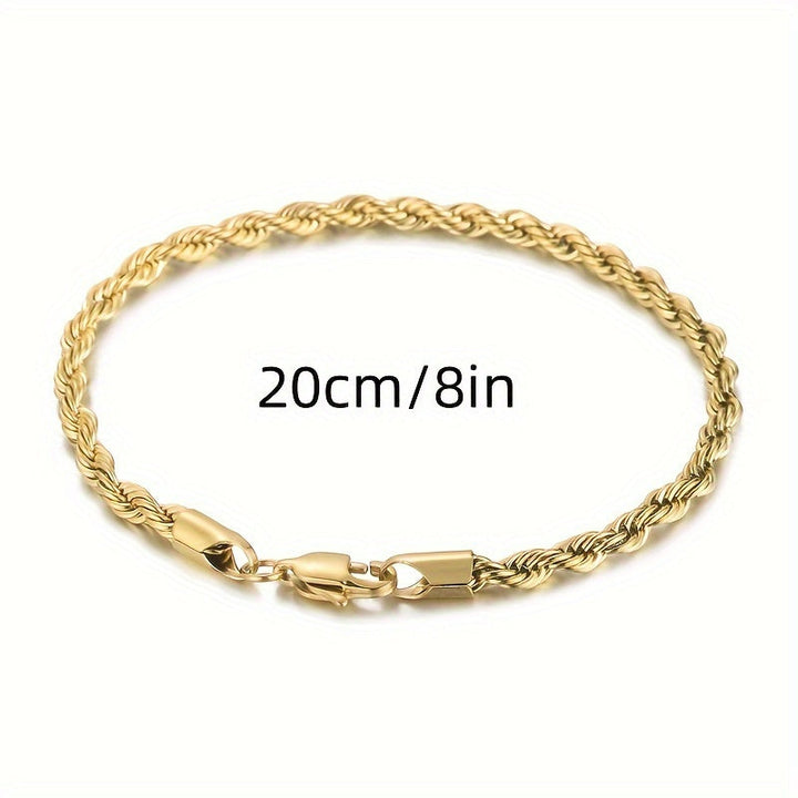 Heren Armband | Gevlochten Roestvrij Staal | Non-Magnetisch & Stoer
