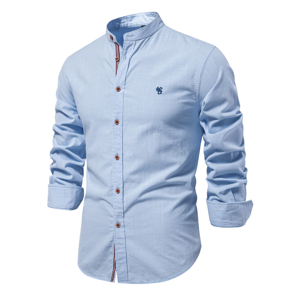 Heren Overhemd | 100% Katoen-Linnen | Casual & Ademend | Lange Mouwen & Reverskraag