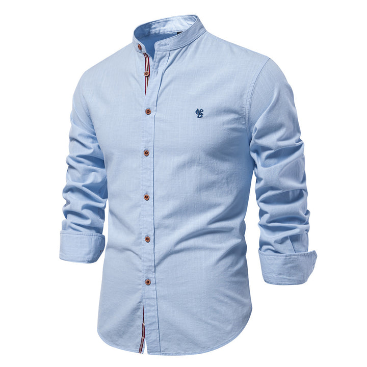 Heren Overhemd | 100% Katoen-Linnen | Casual & Ademend | Lange Mouwen & Reverskraag