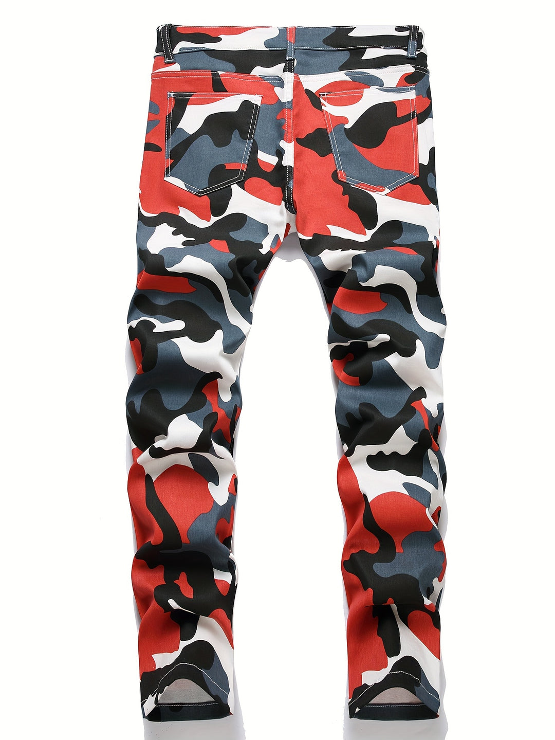 Heren Camouflage Broek | Strakke pasvorm | Gewassen Look | Alle Seizoenen