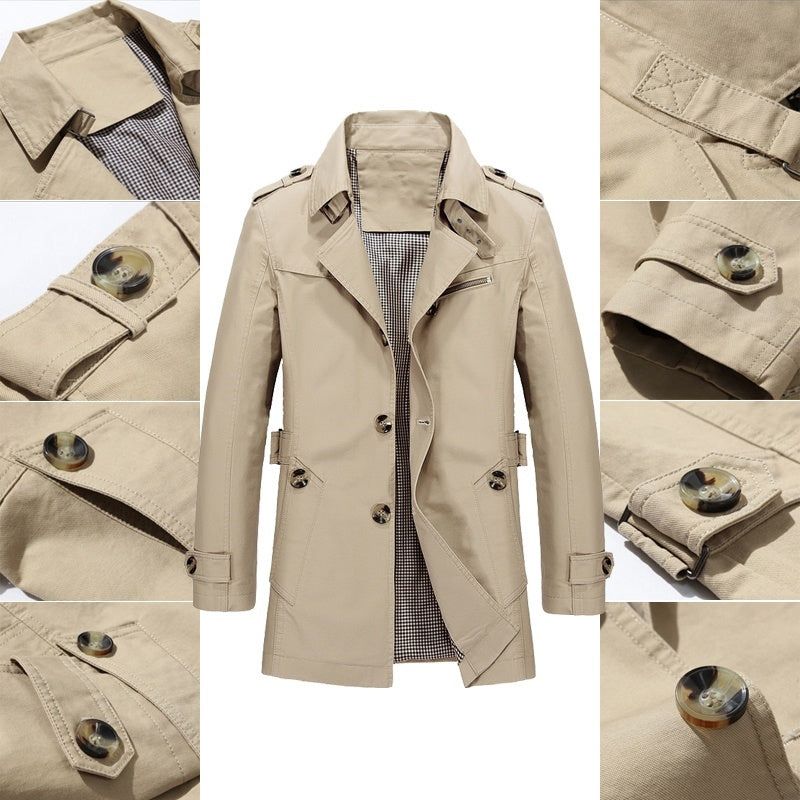 Winterjas Heren | Klassieke Trench Style | Stijlvolle Lange Jas