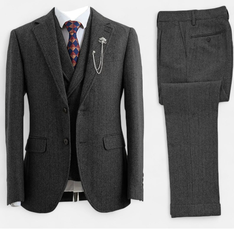 Heren Set | Elegant | Getailleerd Met Knopen | Lente