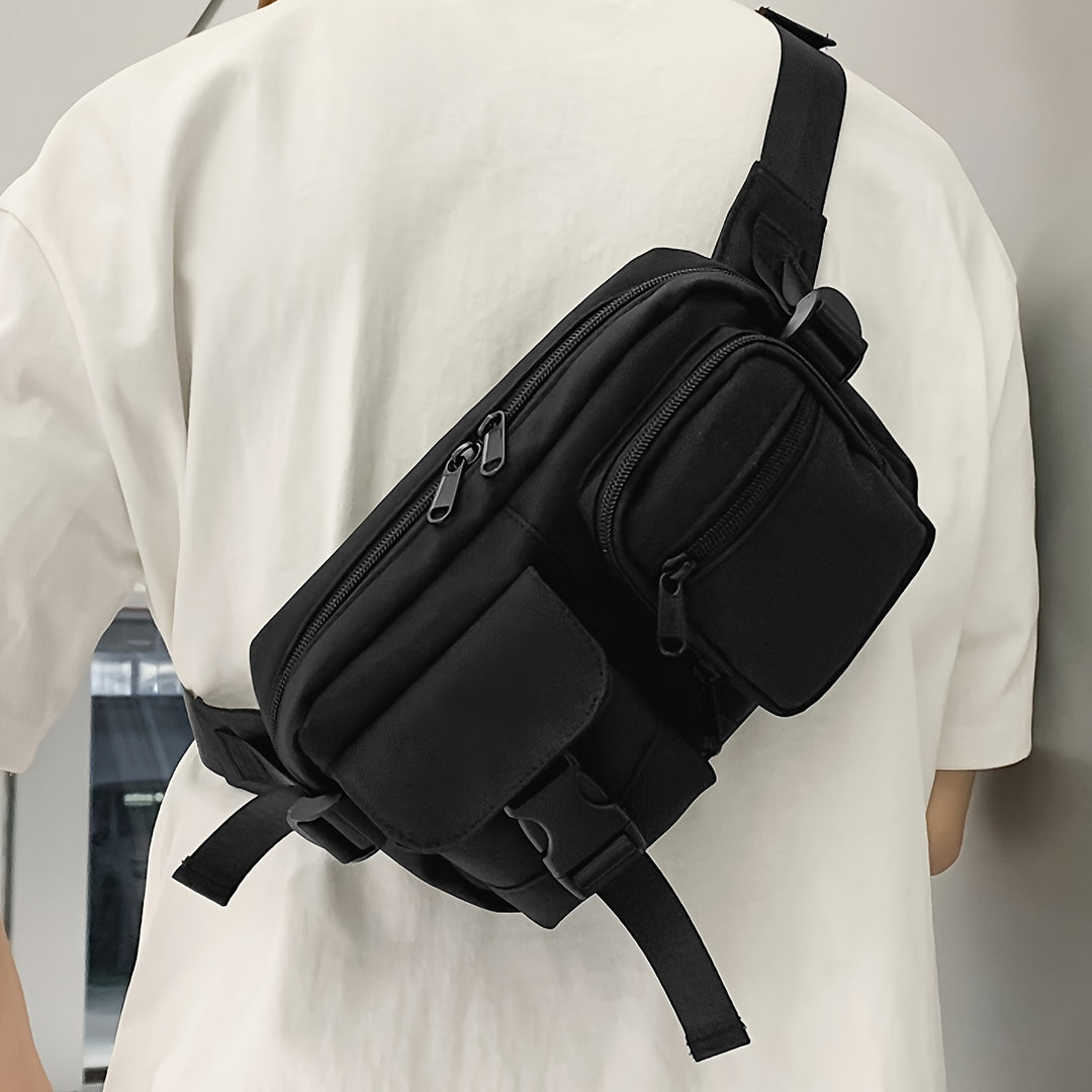 Heren Chestbag | Waterdicht & Grote Capaciteit | Voor Outdoor & Reizen | Verstelbare Riem | Nylon