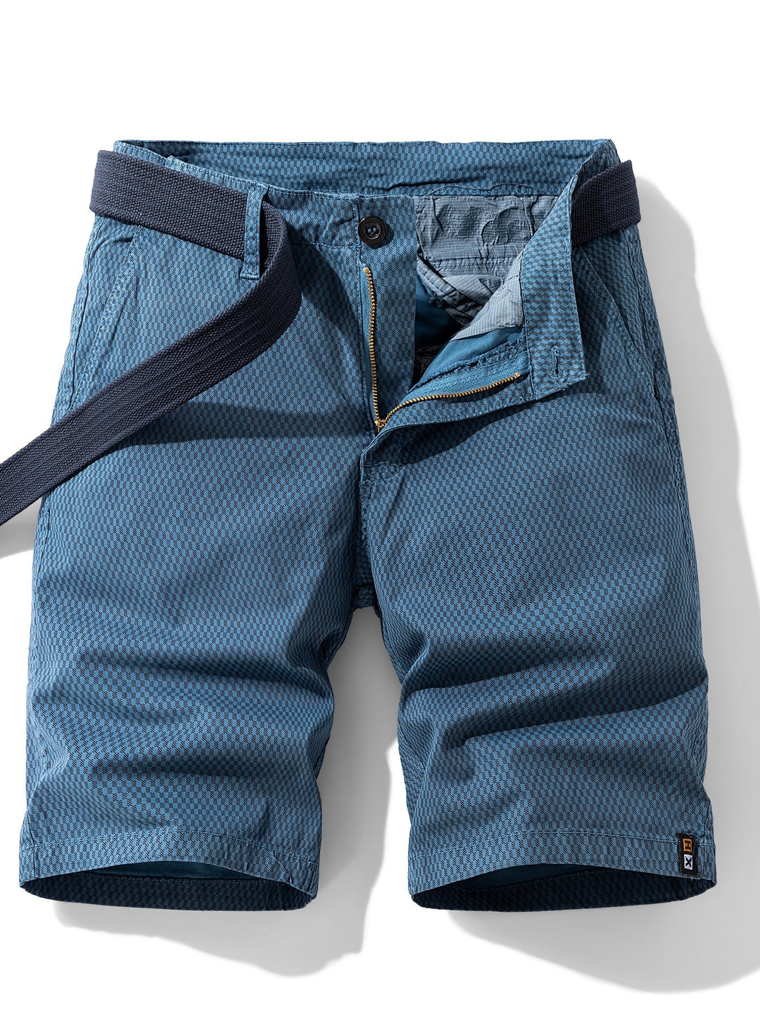 Herens Casual Katoen Blend Cargo Shorts | Gestreept Patroon | Normale Pasvorm