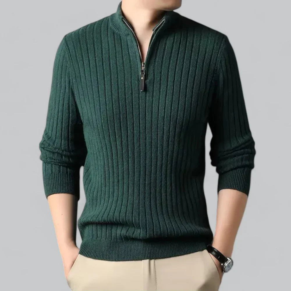 Chique heren trui met halve rits voor een eigentijdse look en ultiem comfort | Niels