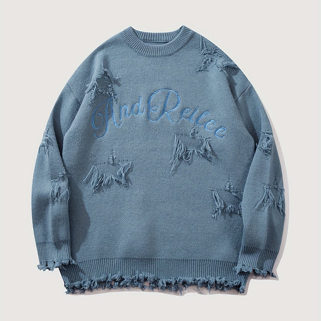 Heren Trui | Gebreid & Tekstprint | Warm & Comfortabel | Acryl | Herfst & Winter