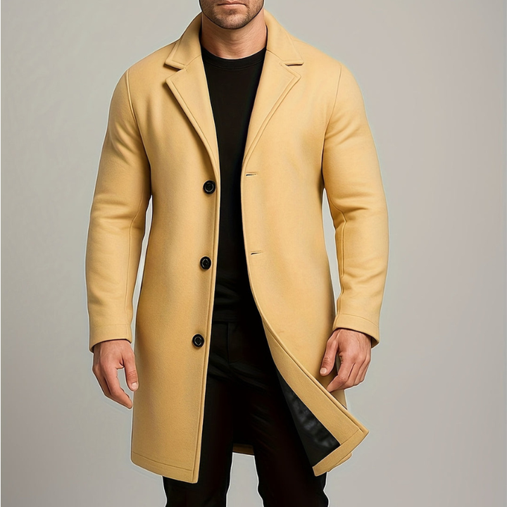 Winterjas Heren | Lange Jas met Knopen | Winddicht & Stijlvol Design