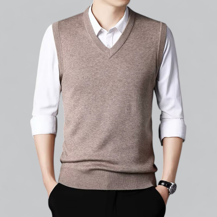Vest Heren | Gebreide Bodywarmer | V-Hals & Klassiek Comfort