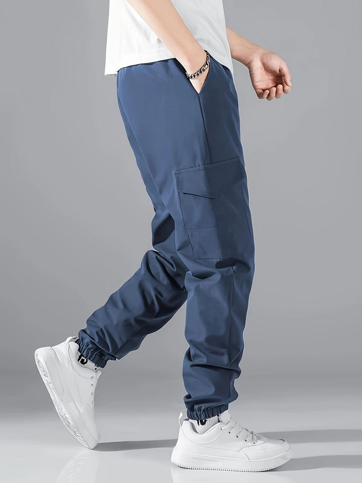 Heren Cargo Broek | Baggy & Comfortabel | Elastische Taille & Multi-Zakken | Streetwear